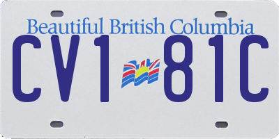 BC license plate CV181C