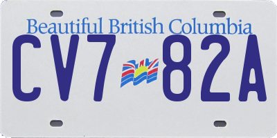 BC license plate CV782A
