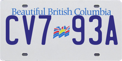 BC license plate CV793A