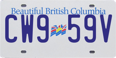 BC license plate CW959V