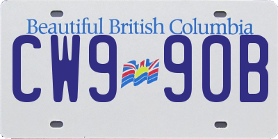 BC license plate CW990B