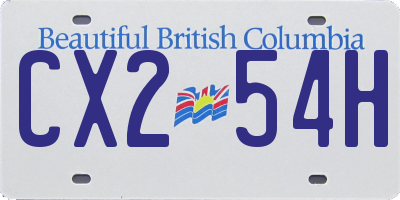 BC license plate CX254H