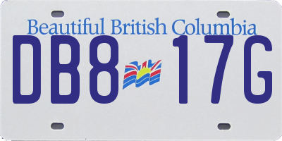 BC license plate DB817G
