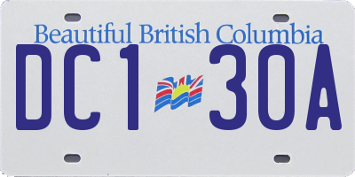 BC license plate DC130A