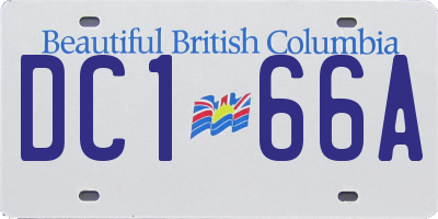 BC license plate DC166A