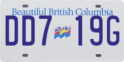 BC license plate DD719G