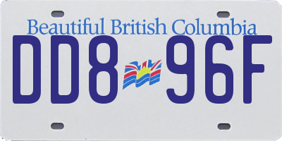 BC license plate DD896F