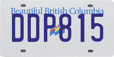 BC license plate DDP815