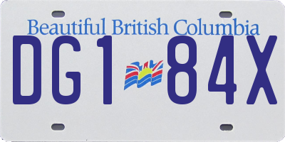 BC license plate DG184X