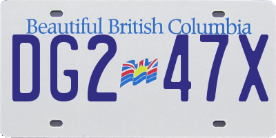 BC license plate DG247X