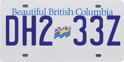 BC license plate DH233Z