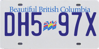 BC license plate DH597X