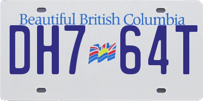 BC license plate DH764T