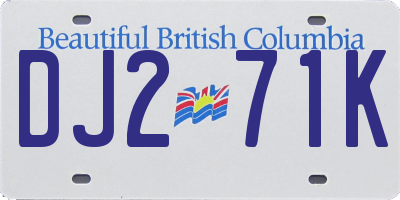 BC license plate DJ271K