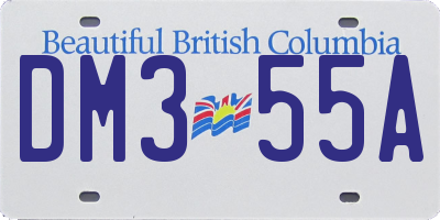 BC license plate DM355A