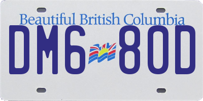 BC license plate DM680D