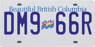 BC license plate DM966R