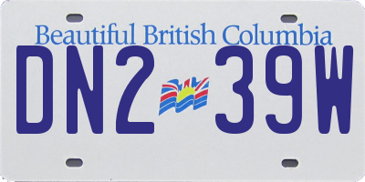 BC license plate DN239W