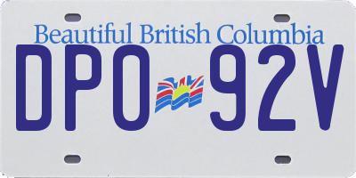 BC license plate DP092V