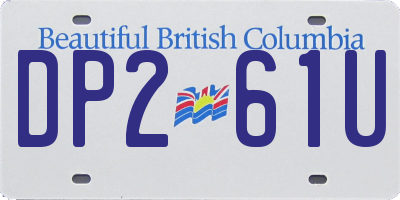 BC license plate DP261U