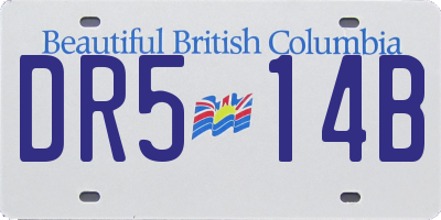 BC license plate DR514B