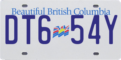 BC license plate DT654Y