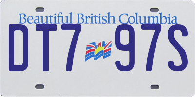 BC license plate DT797S