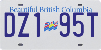 BC license plate DZ195T