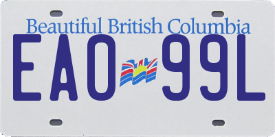 BC license plate EA099L