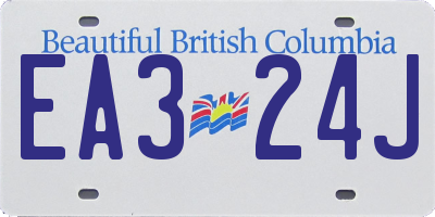 BC license plate EA324J