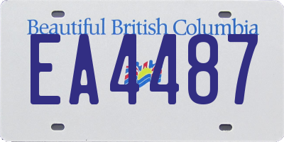 BC license plate EA4487