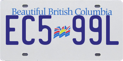 BC license plate EC599L