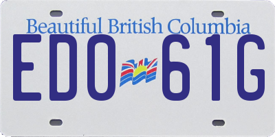 BC license plate ED061G