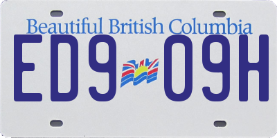 BC license plate ED909H