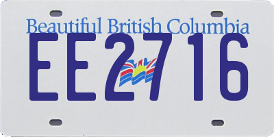 BC license plate EE2716