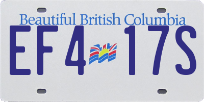 BC license plate EF417S