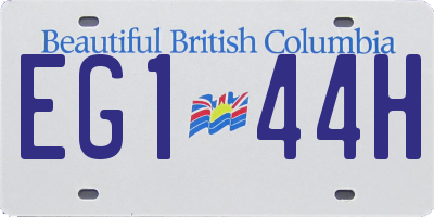 BC license plate EG144H