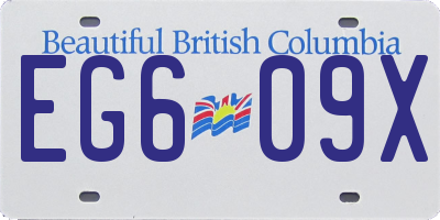 BC license plate EG609X