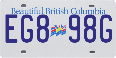 BC license plate EG898G