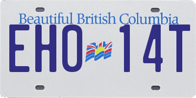 BC license plate EH014T