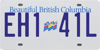 BC license plate EH141L