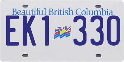 BC license plate EK133O
