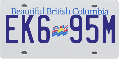 BC license plate EK695M