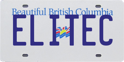 BC license plate ELITEC