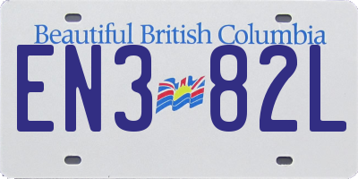 BC license plate EN382L