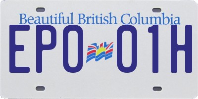 BC license plate EP001H