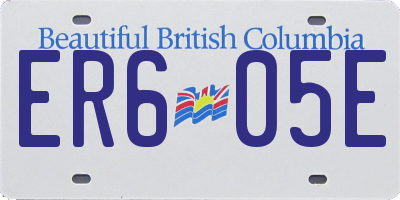 BC license plate ER605E