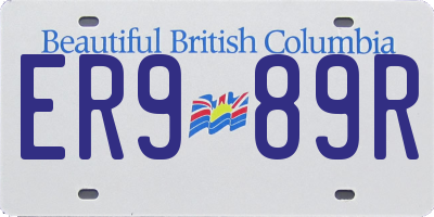 BC license plate ER989R