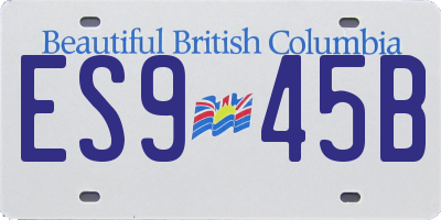 BC license plate ES945B