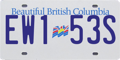BC license plate EW153S